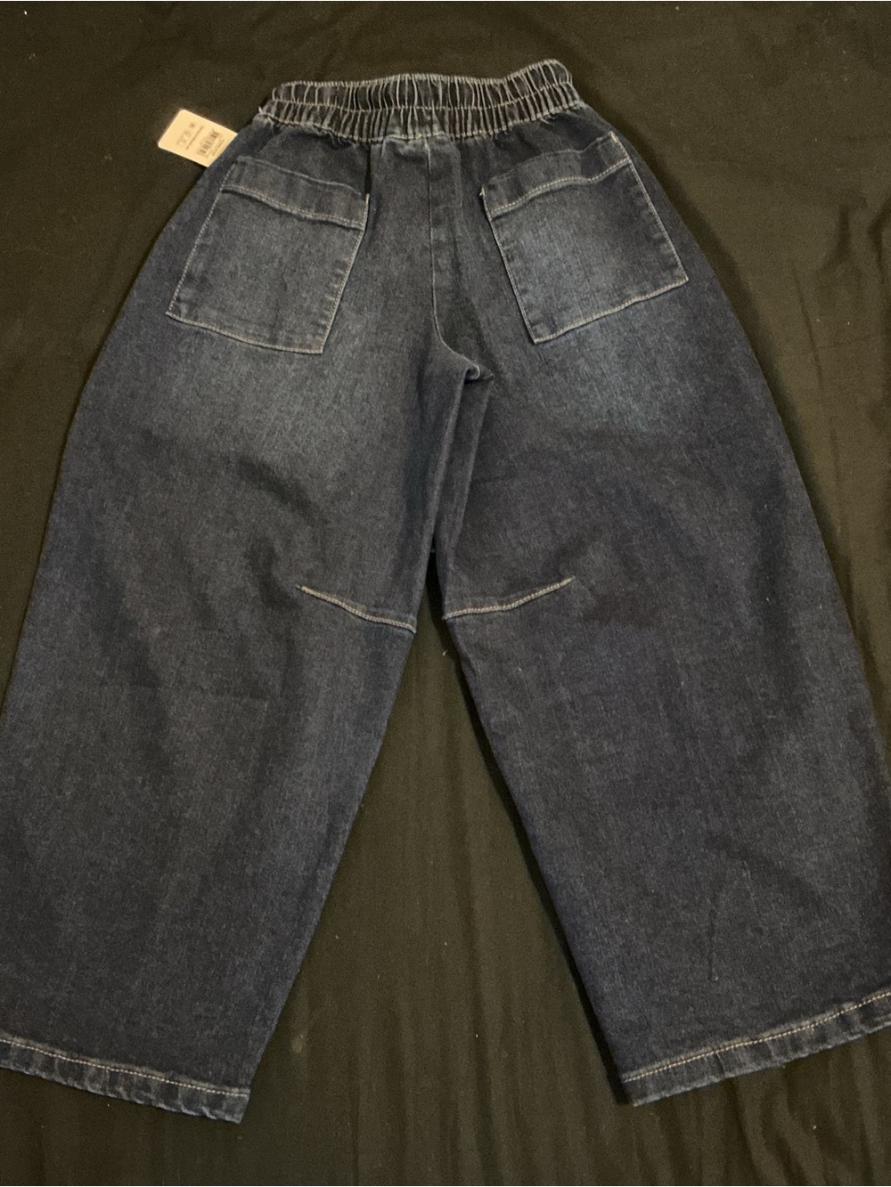 Dark Indigo Girl’s Relaxed Barrel Jeans - Picture 2 of 7
